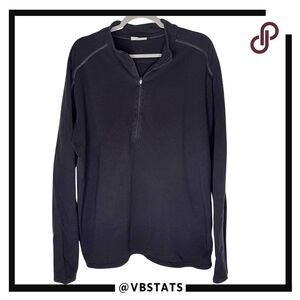 Tasc Performance Men's 1/2 Zip Organic Cotton Blend Fleece Pullover Black Sz XXL
